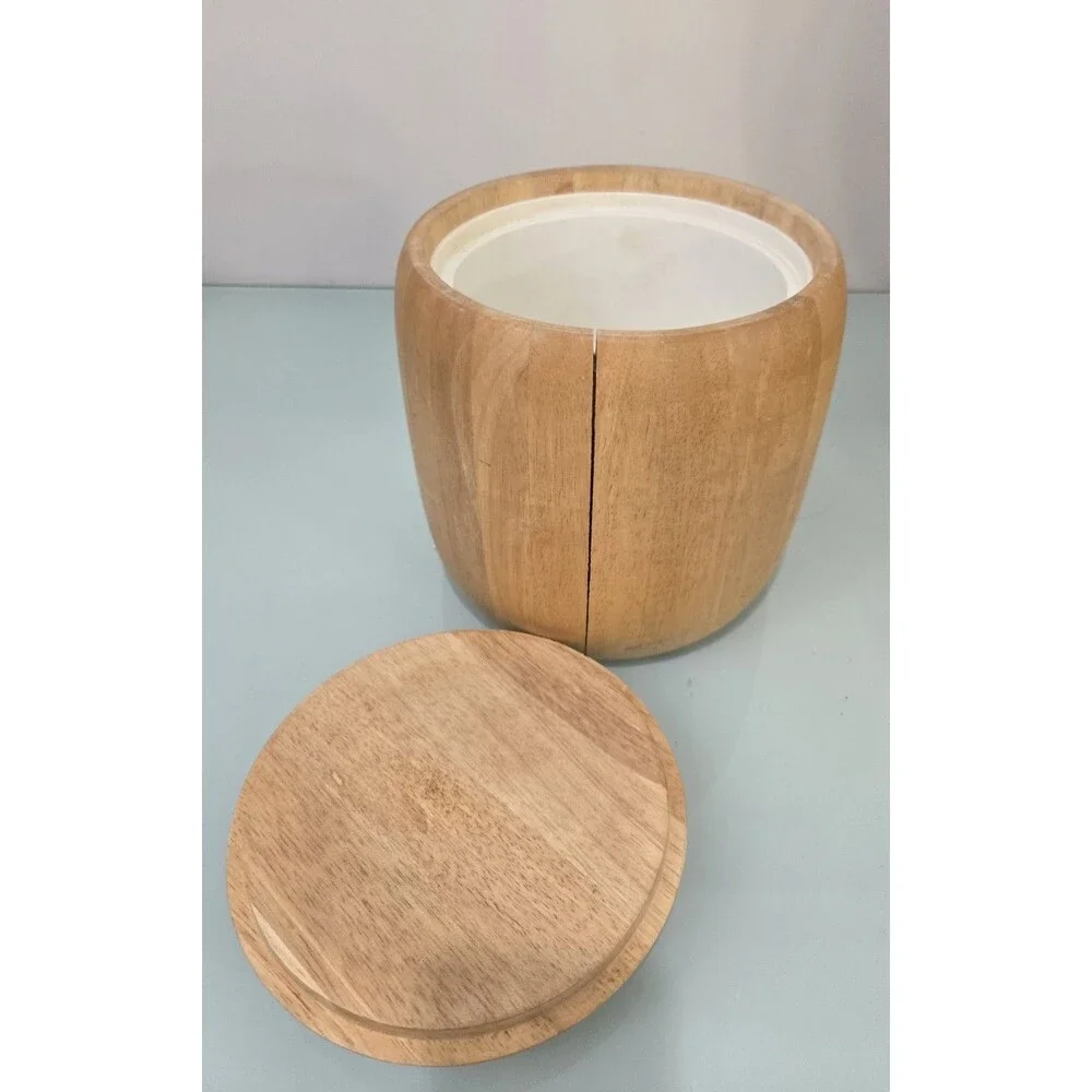 Jens Quistgaard Dansk Teak Ice Bucket 8.5” MCM Denmark Vintage